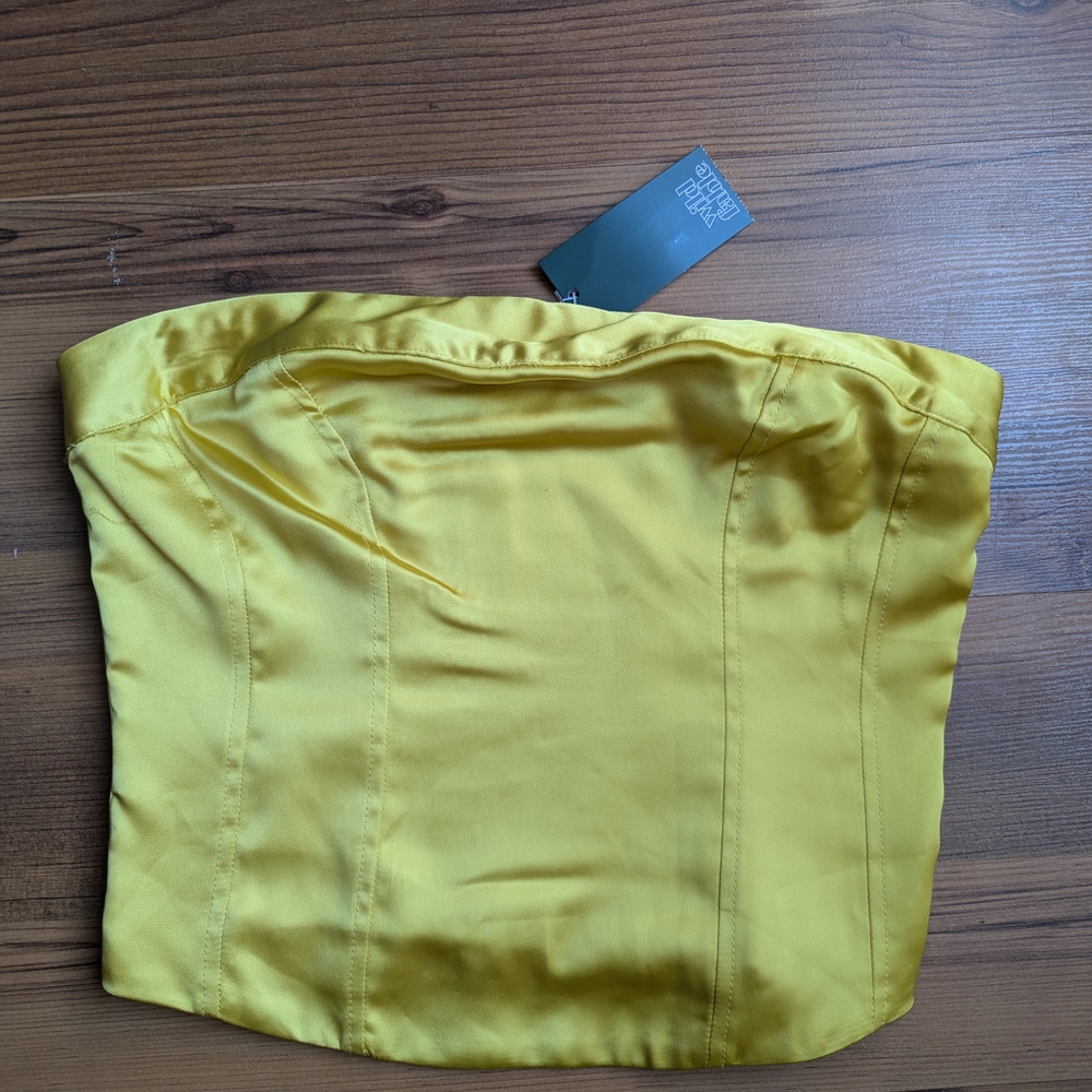 BNWT Satin Slim Fit Bustier Party Top